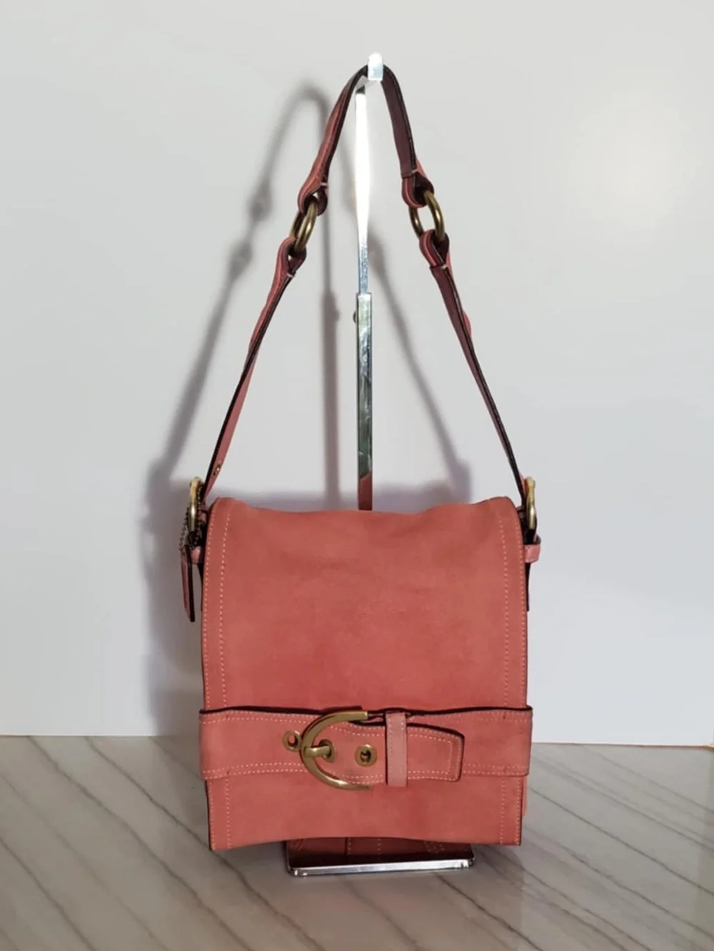 Coach | Bags | Coach Y2k Soho Messenger Bag Coral Suede 8a2 | Poshmark